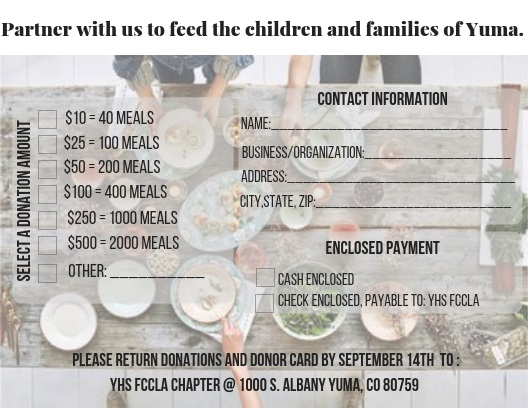 Something to Eat Donation Card