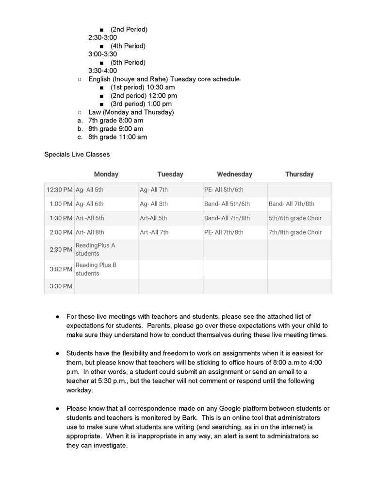 YMS Parent Letter page 2